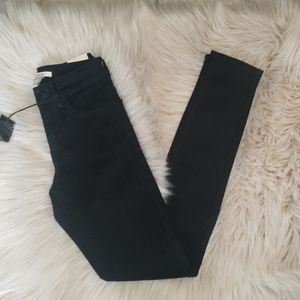 Forever21 Black Denim Mid Rise Skinny Jeans